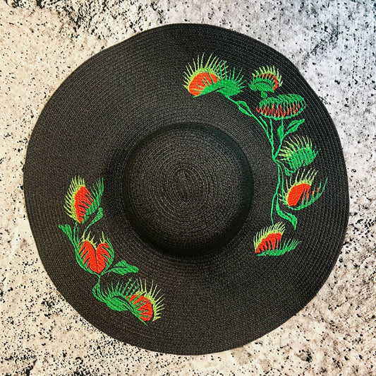Floppy Sun Hat - XL Brim - Venus Fly Traps -  - 