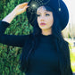 Vegan Felt Hat - XL Brim - Hanging Spider Web -  - 