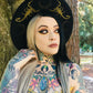 Vegan Felt Hat - XL Brim - "Scorpions & Moons" -  - 
