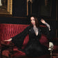 Nyx - Bell Sleeved Velvet Damask Dress with Harness - READY TO SHIP! -  - 