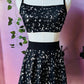 The Morbid Mini Skort - Moon & Stars - Metallic Celestial Skirt with Built In Shorts - PRE-ORDER -  - 
