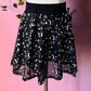The Morbid Mini Skort - Moon & Stars - Metallic Celestial Skirt with Built In Shorts - PRE-ORDER -  - 