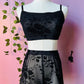The Sinister Set - GOTHIC FLORAL - Sheer Velvet Flocked Floral Bra & Shorts Set - PRE-ORDER -  - 
