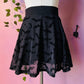 The Morbid Mini Skort - BATS - Flocked Bat Skirt with Built In Shorts -  - Skirts