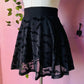 The Morbid Mini Skort - BATS - Flocked Bat Skirt with Built In Shorts -  - Skirts