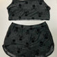 The Sinister Set - SKULLS - Sheer Velvet Flocked Skulls Bra & Shorts Set - PRE-ORDER -  - 