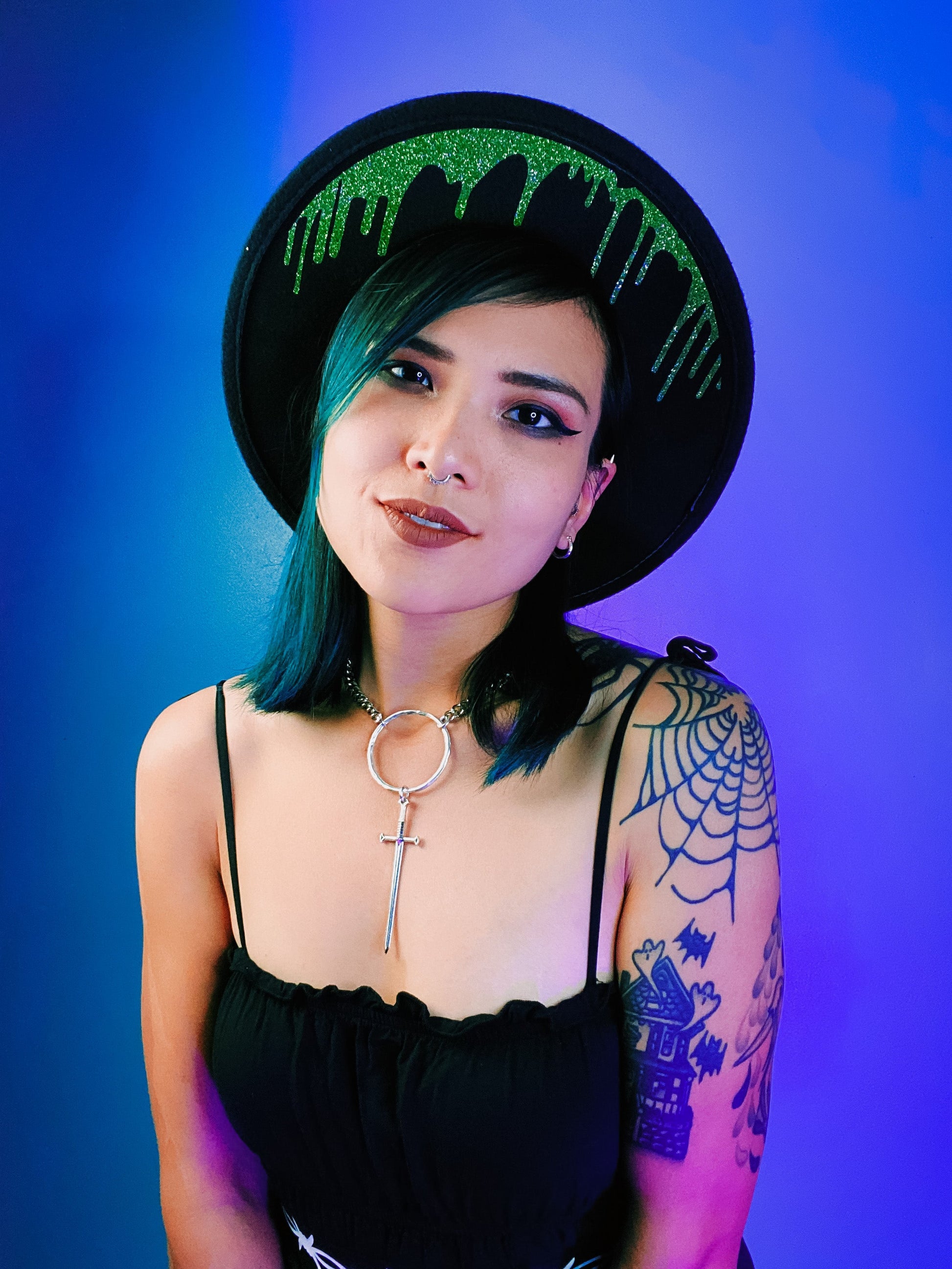 Vegan Felt Hat - Dripping Slime -  - 