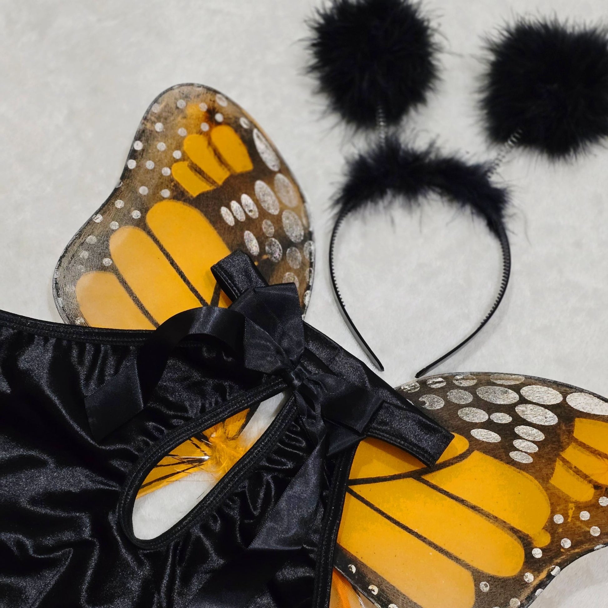 Butterfly Wings Costume Black Orange Adult -  - Costumes