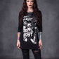 Killstar No Fairytale Anti People Anime Skull Manga 3/4 Sleeve Tunic Dress