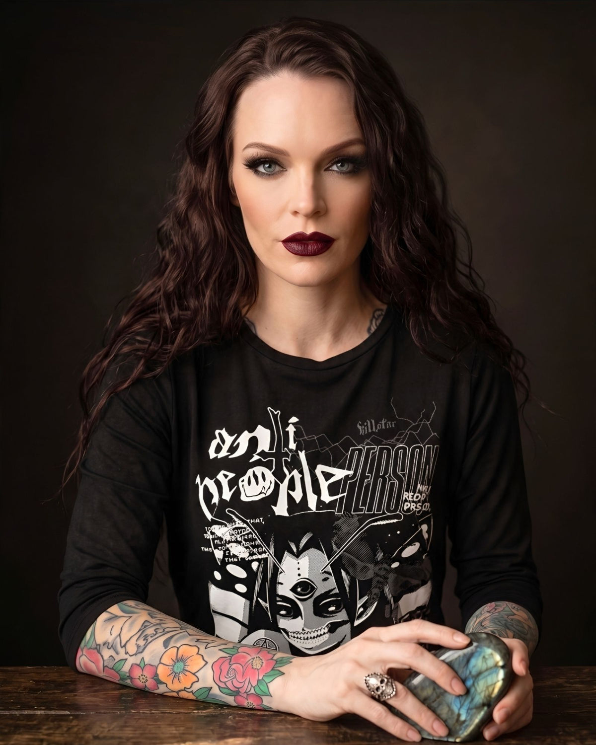 Killstar No Fairytale Anti People Anime Skull Manga 3/4 Sleeve Tunic Dress
