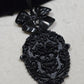 Killstar Sorrows Choker Velvet Band Black Skull Cameo Bow Gothic Necklace