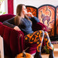"Grinning Jack" (Johanna Parker Exclusive) Orange Vintage Cat - High-quality Handcrafted Vibrant Leggings -  - Leggings