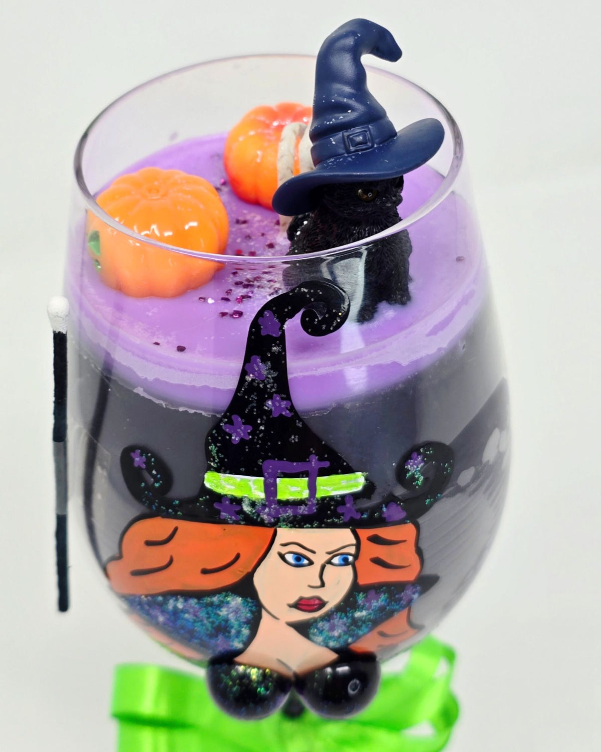 Artisan One Moon Flame Glamour Spell Rose Sandalwood Glass Candle