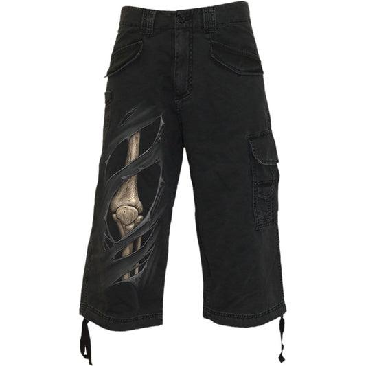BONE RIPS - Vintage Cargo Shorts 3/4 Long Black -  - Cargo Shorts