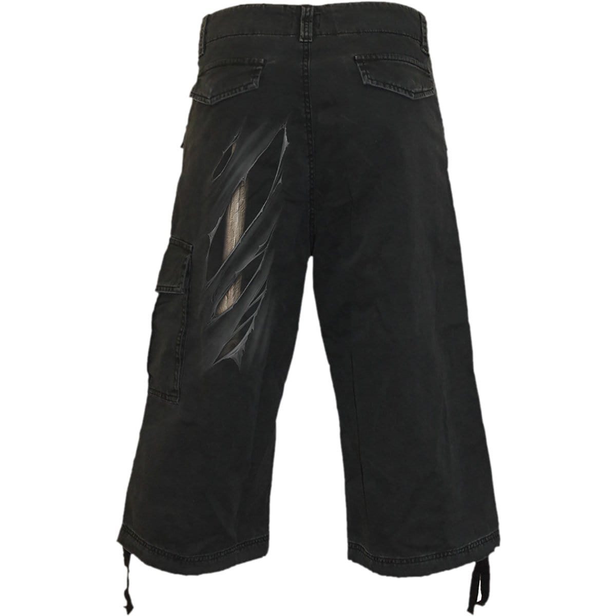 BONE RIPS - Vintage Cargo Shorts 3/4 Long Black -  - Cargo Shorts