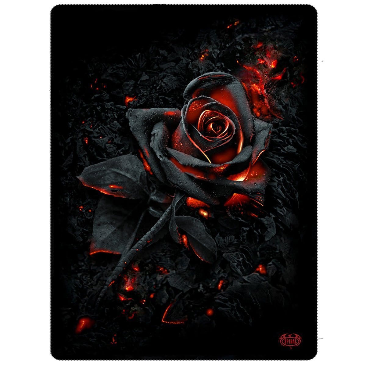 BURNT ROSE - Fleece Blanket with Double Sided Print -  - Bedding & Linen