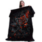 BURNT ROSE - Fleece Blanket with Double Sided Print -  - Bedding & Linen
