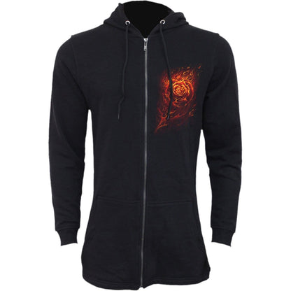 BURNT ROSE - Ladies Fish Tail Full Zip Hoody - Zip Sleeve -  - Hoodies