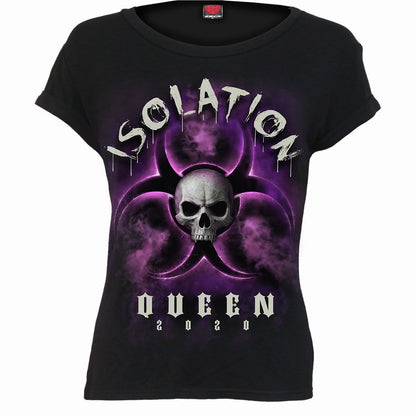 ISOLATION QUEEN - Boatneck Cap Sleeve Top Black -  - Tops - Short Sleeve