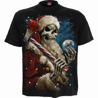 CANDY CANE SANTA - T-Shirt Black -  - T-Shirts