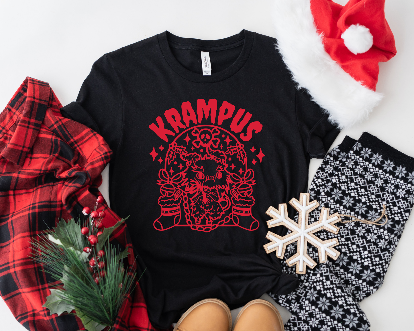 "Krampus" Spooky Holiday Tee - Unisex Shirt -  - Shirts
