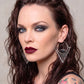 Killstar Eye See Silver Geometric Gothic Sunburst Third Eye Hoop Earrings