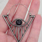 Killstar Eye See Silver Geometric Gothic Sunburst Third Eye Hoop Earrings