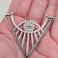 Killstar Eye See Silver Geometric Gothic Sunburst Third Eye Hoop Earrings