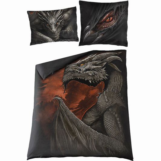 MAJESTIC DRACO - Double Duvet Cover + UK And EU Pillow case -  - Bedding & Linen