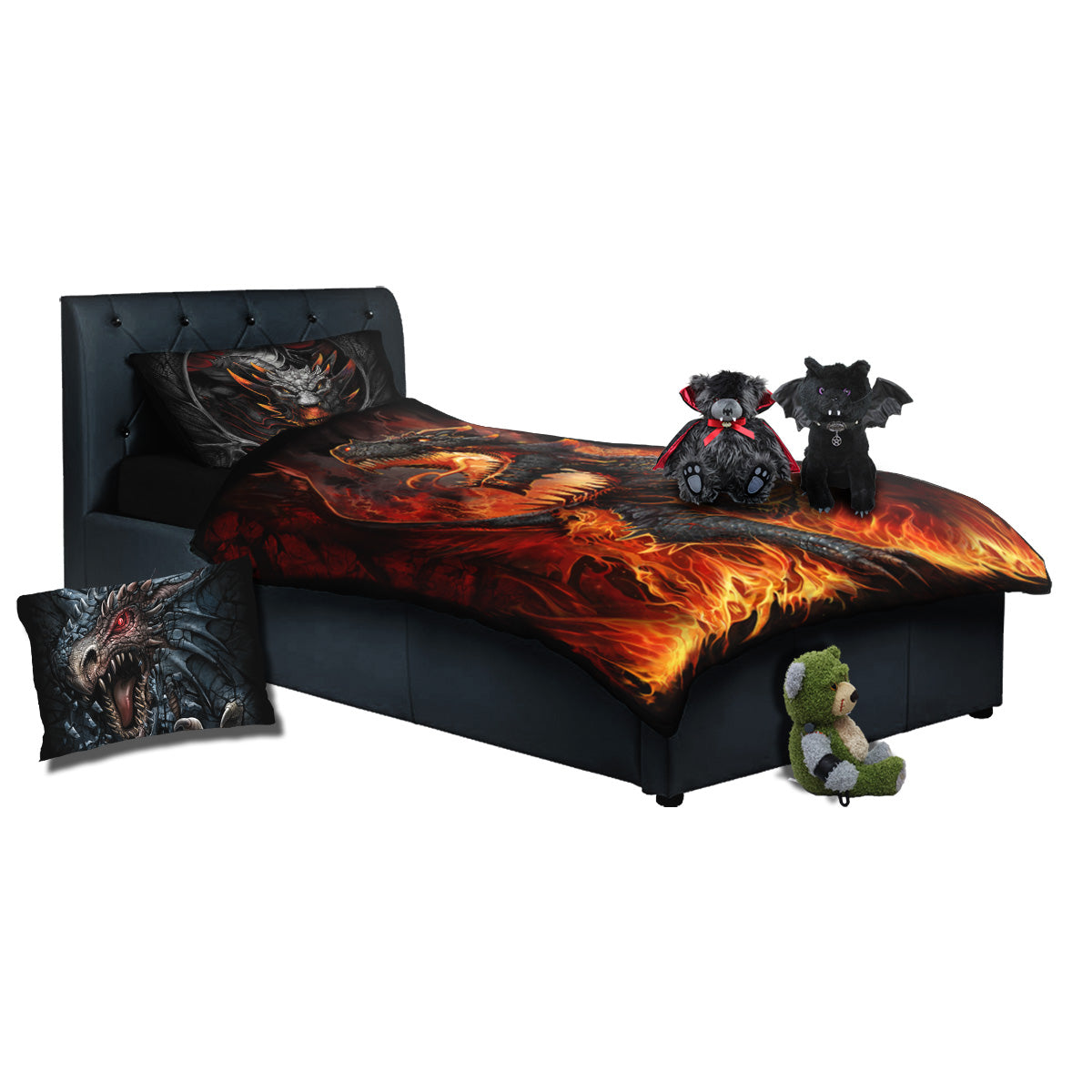 DRACONIS - Single Cotton Duvet Cover + UK And EU Pillow case -  - Bedding & Linen