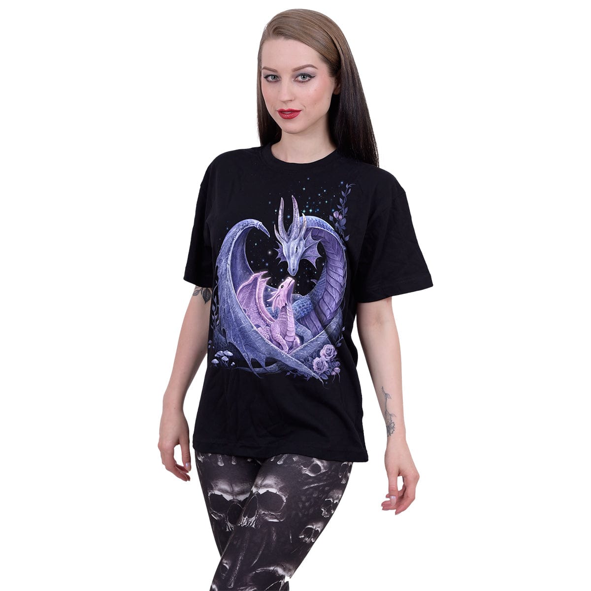 MATERNAL INSTINCTS - Front Print T-Shirt Black -  - T-Shirts