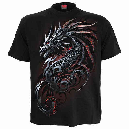 DRAGON SHARDS - Front Print T-Shirt Black -  - T-Shirts