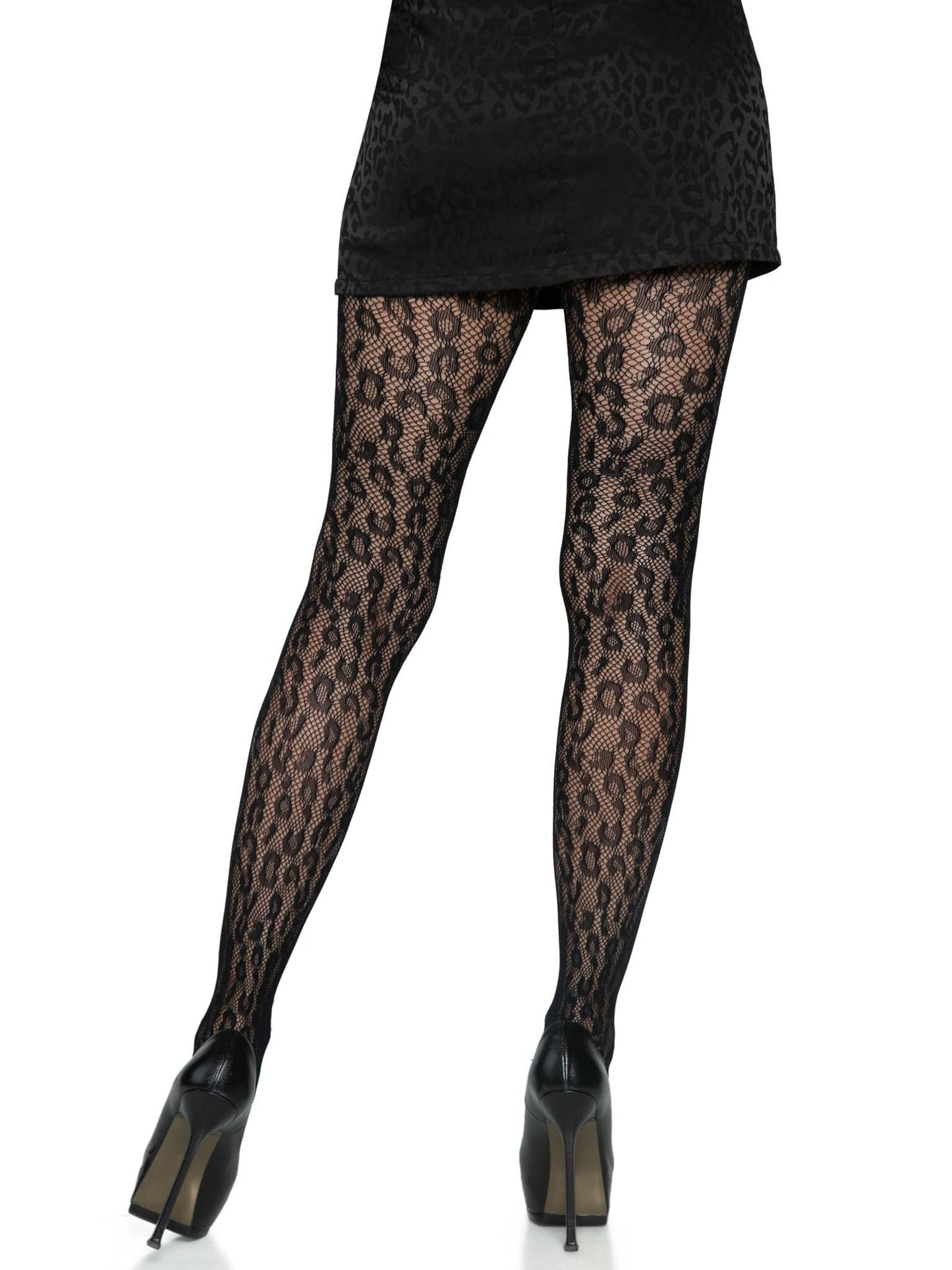 Leopard Net Tights -  - Hosiery