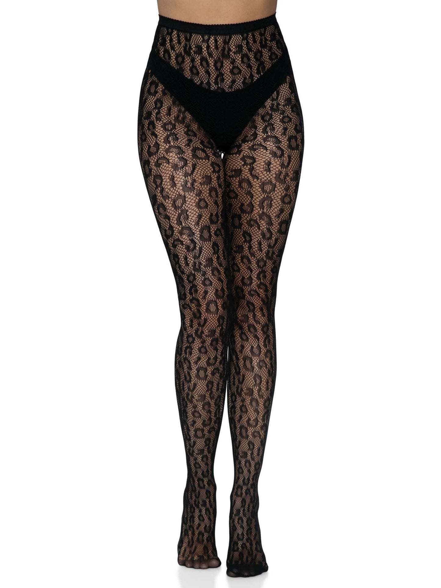 Leopard Net Tights -  - Hosiery
