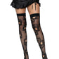Sugar Skull Net Thigh Highs -  - Hosiery