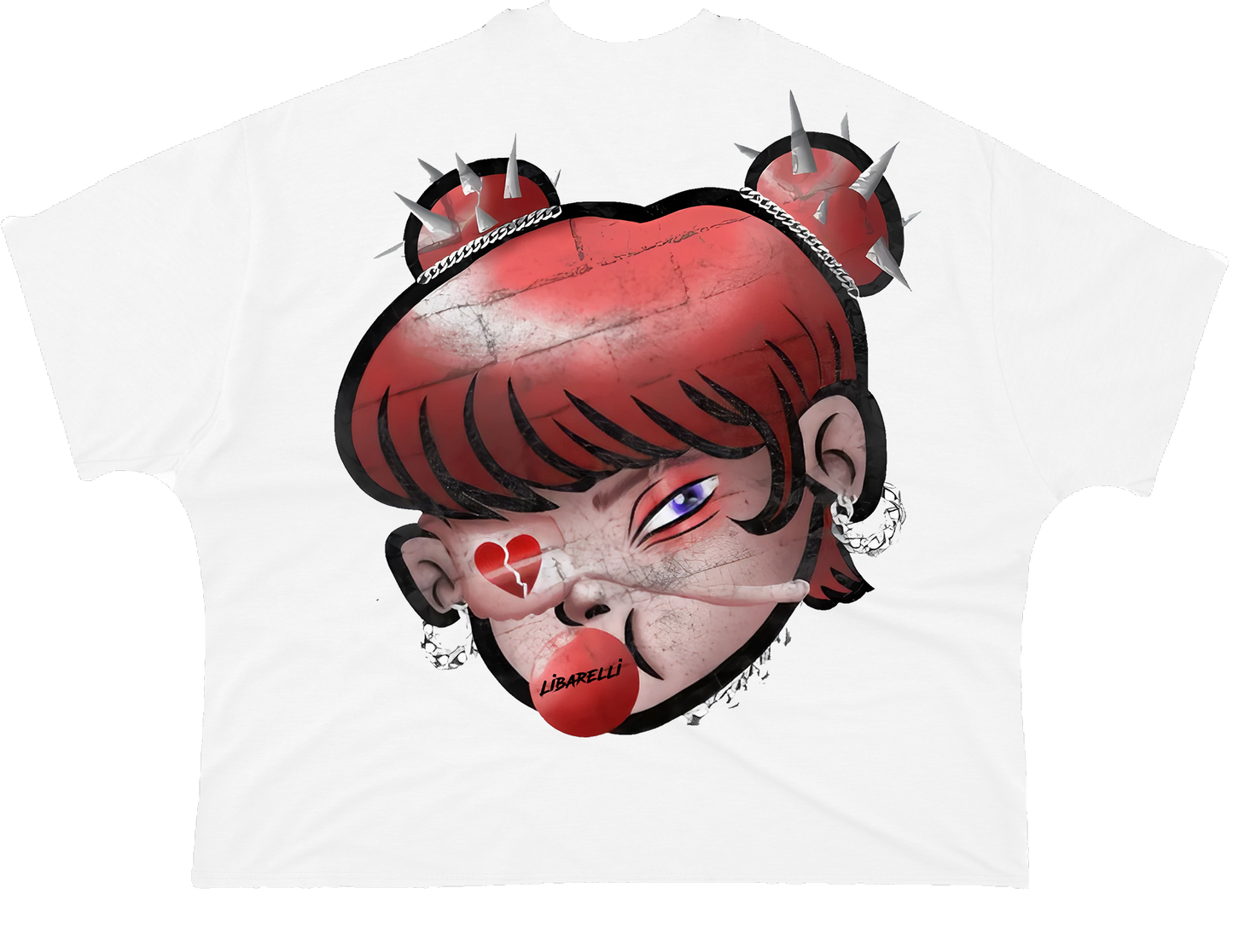 Lil Red Oversized Crop Top - Super Max Heavyweight Streetwear Essential