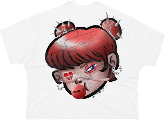 Lil Red Oversized Crop Top - Super Max Heavyweight Streetwear Essential