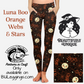 Luna Boo Orange Webs & Stars - Johanna Parker (Exclusive) - Pocket Leggings -  - Leggings