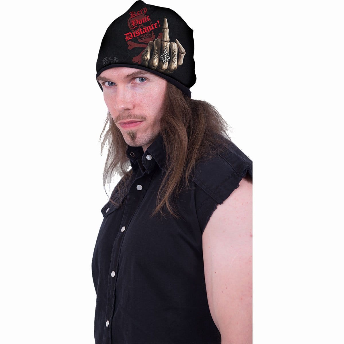 BONE FINGER - Light Cotton Beanies Black -  - Beanies
