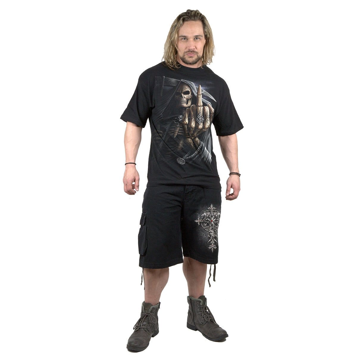 BONE FINGER - T-Shirt Black -  - T-Shirts