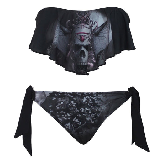 GOTH NIGHTS - Allover Flapover Bikini Swimsuit -  - Swim Suits