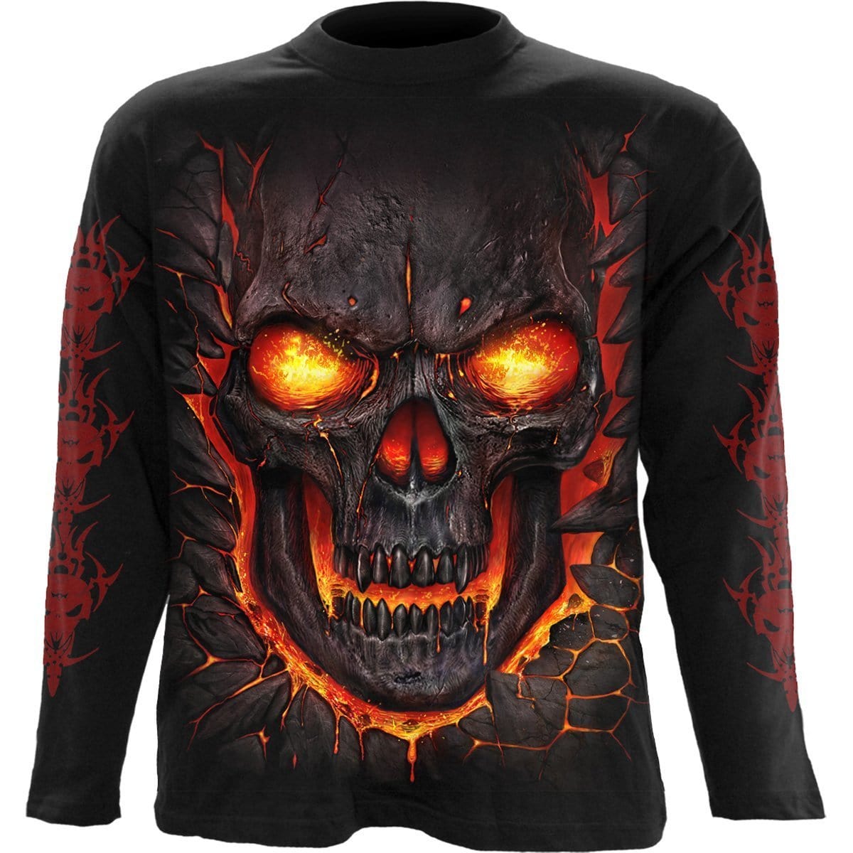 SKULL LAVA - Longsleeve T-Shirt Black -  - T-Shirts - Long Sleeve