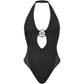 Killstar Dark Lyfe Mesh Pentagram Cutout One-Piece Swimsuit