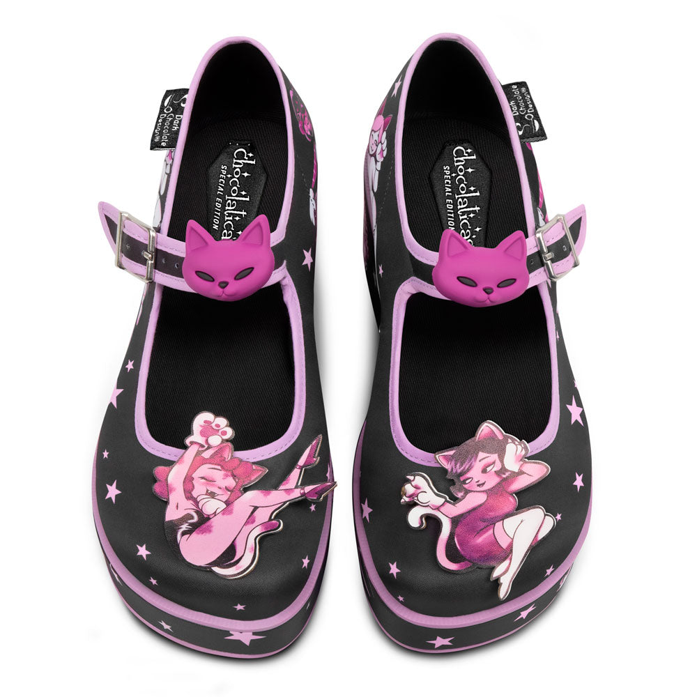 Lady Meow Women's Mary Jane Platform