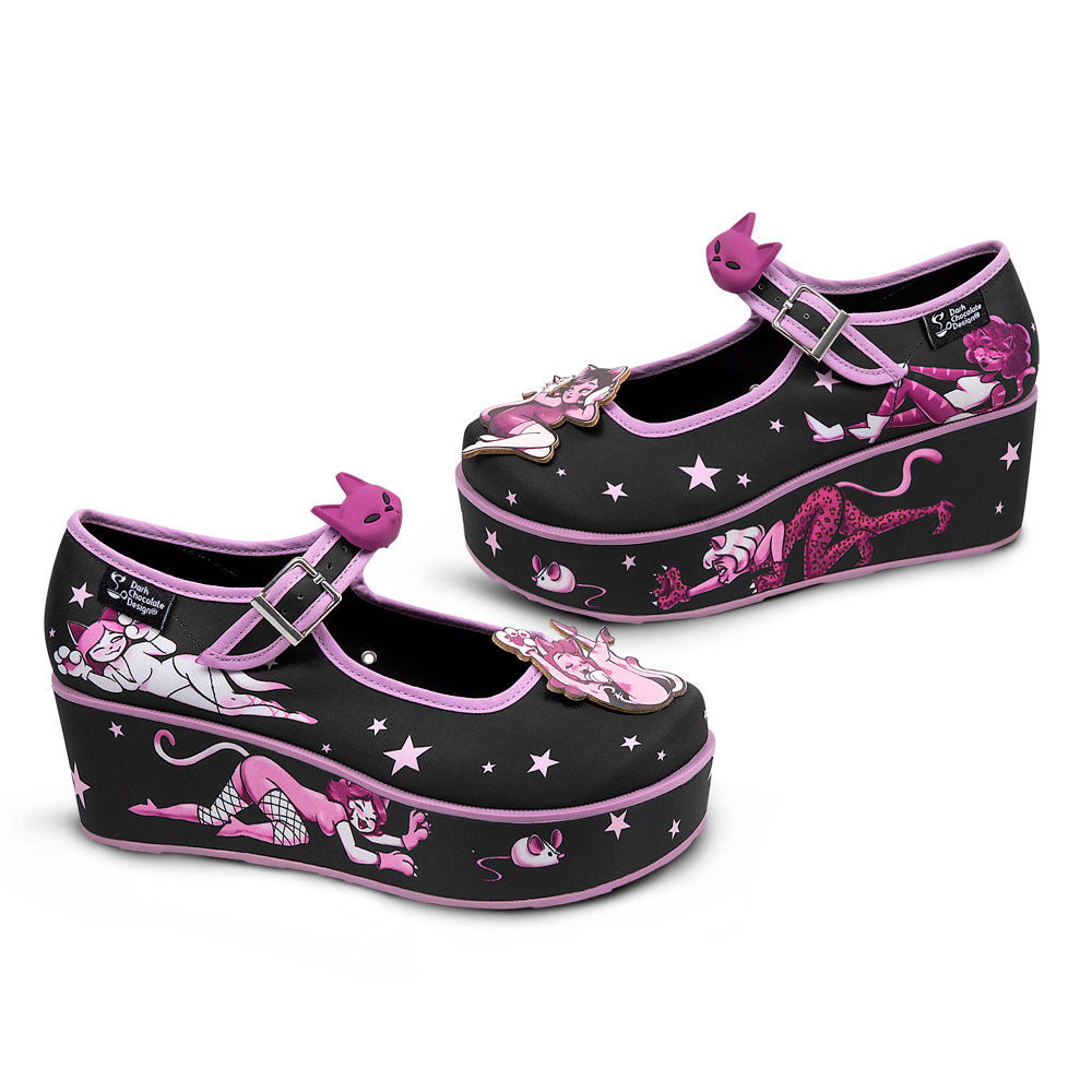 Lady Meow Women's Mary Jane Platform