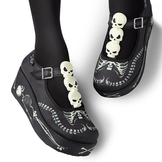 Skeletons Under Your Bed Women's Mary Jane Platform