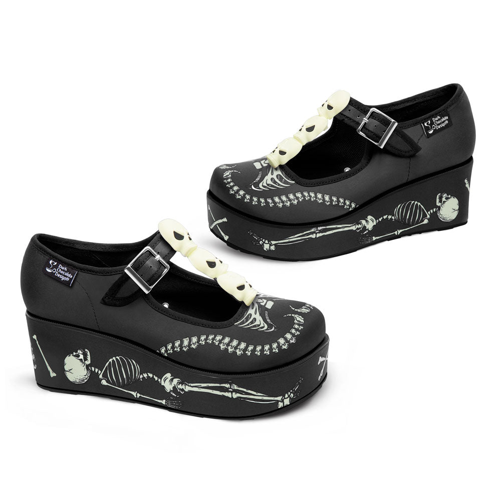 Skeletons Under Your Bed Women's Mary Jane Platform