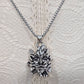 Green Man Pendant Necklace Stainless Steel Pagan Deity Foliage Jewelry 20"