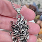 Green Man Pendant Necklace Stainless Steel Pagan Deity Foliage Jewelry 20"