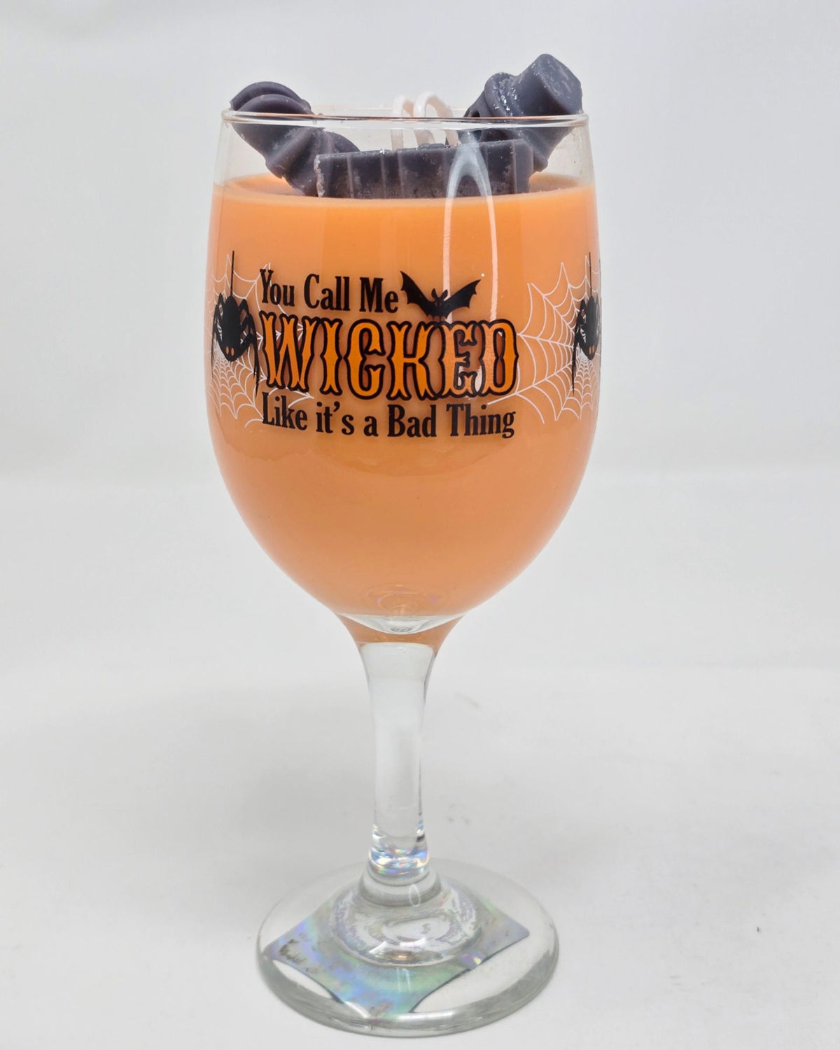 Artisan One Moon Flame Wicked Charm Peppermint 12oz Wine Glass Candle